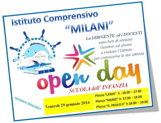 open day 2016 milani infanzia