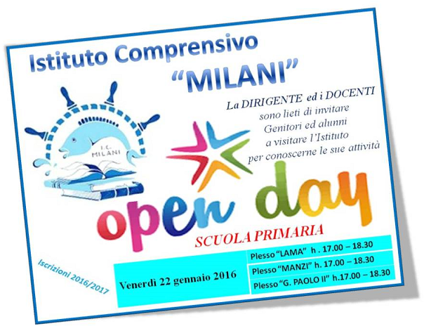 open day 2016 milani primaria
