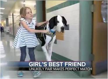 bambina disabile con cane george