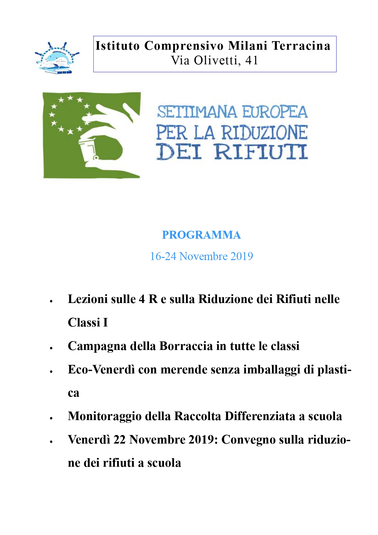 SERR 2019 dal 19 al 24 novembre