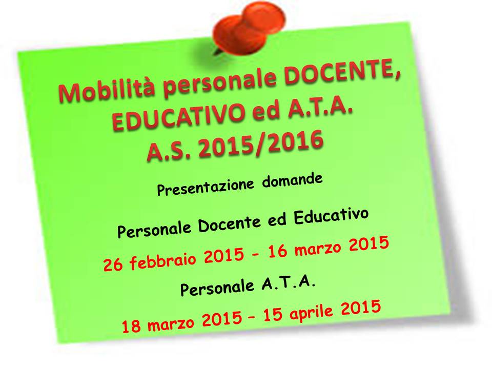 Mobilità personale DOCENTE