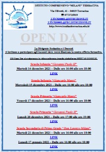 locandina open day 2021 22