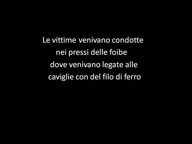 3A Lavoro Foibe